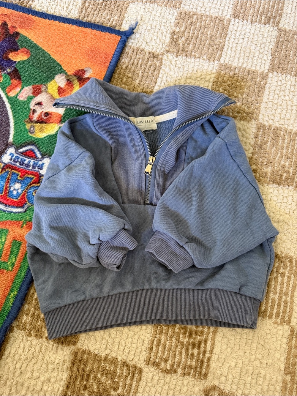 Oversize Half-Zip Pullover Sweatshirt - Blue for Toddler